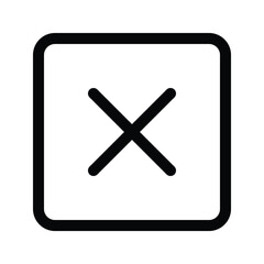 Fototapeta premium X mark icon for close, cancel, or delete actions