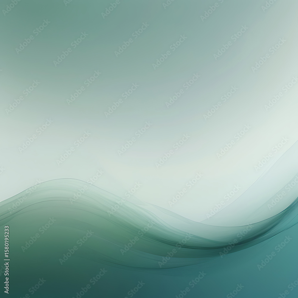 Poster abstract teal wave background | modern elegant graphic with smooth layers and soft gradients,ai