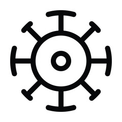 Obraz premium Outline virus icon for malware and digital security threats