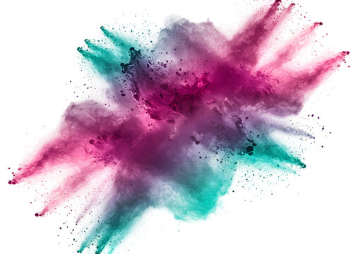 Abstract Color Powder Explosion Splash Art Design Background Illustration