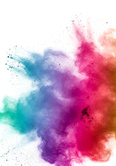 Obraz premium Abstract Colorful Powder Explosion Splash Background Color Smoke Art Paint