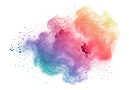 Abstract Colorful Powder Splash Smoke Explosion Background Illustration