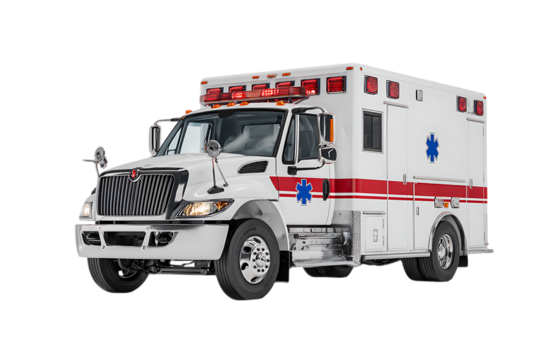 Emergency medical vehicle ready for service.