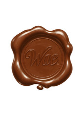 Obraz premium Illustration of Brown Vintage Wax Seal Stamp with Transparent Background