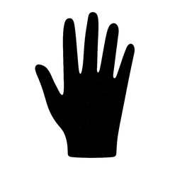 Fototapeta premium Black hand silhouette illustration vector