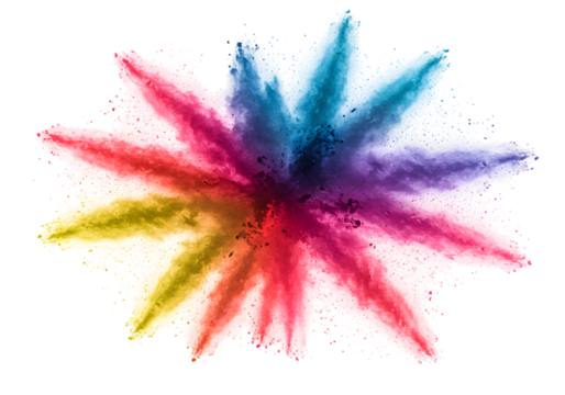 Abstract Illustration Of Colorful Powder Explosion Rainbow Splash Design