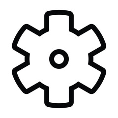 Outline settings icon for options, preferences, or configuration