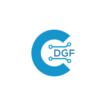 Classic Shield Logo with Stars and DGF Letters &ndash; Premium Badge or Security Brand Identity. DGF Letter Logo.
