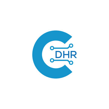 Classic Shield Logo with Stars and DHR Letters &ndash; Premium Badge or Security Brand Identity. DHR Letter Logo.
