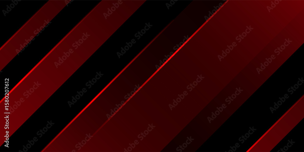 Poster abstract red and black design background with stroke and shadow effect. red gradient wallpaper with 