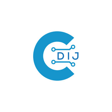 Classic Shield Logo with Stars and DIJ Letters &ndash; Premium Badge or Security Brand Identity. DIJ Letter Logo.

