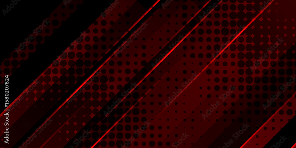Poster abstract red and black design background with stroke and shadow effect. red gradient wallpaper with 