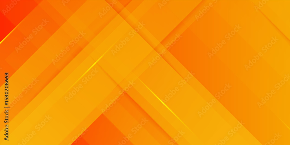 Poster minimal orange background vector. abstract yellow and orange warm tone background with simple lines.