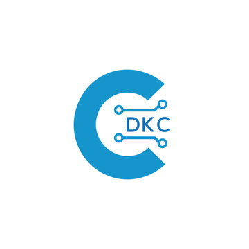 Classic Shield Logo with Stars and DKC Letters &ndash; Premium Badge or Security Brand Identity. DKC Letter Logo.
