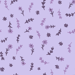 Seamless Botanical Pattern with Blossoms, Perfect for textile design, wallpaper creation, or decorative projects