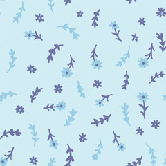 Seamless Botanical Pattern with Blossoms, Perfect for textile design, wallpaper creation, or decorative projects