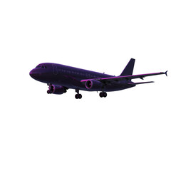 Obraz premium Isolated Airplane Flying Through Air Transportation Travel