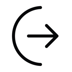 Outline log out icon for sign-out or exit functionality
