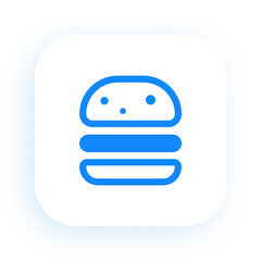 Burger with Double Patty and Rounded Bun