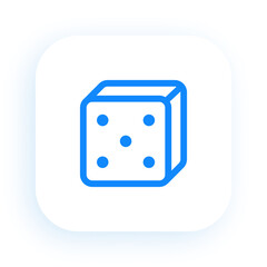 Rolling Dice Game with Numbered Dot Faces