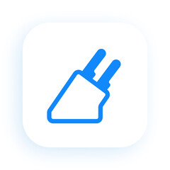 Sharp Kitchen Knife Illustration in Minimal Flat Style
