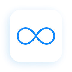 Infinity Symbol Design with Smooth Rounded Lines