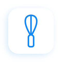 Kitchen Egg Beater Whisk Icon Illustration