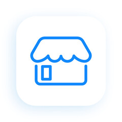 Modern Vector Storefront Shop Building Illustration