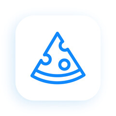 Single Slice of Hot Cheese Pizza Vector