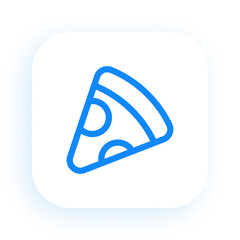 Single Slice of Hot Cheese Pizza Vector