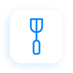 Kitchen Spatula Illustration in Modern Flat Style