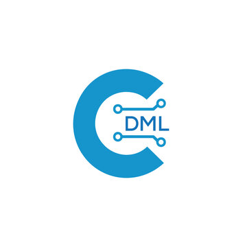 Classic Shield Logo with Stars and DML Letters &ndash; Premium Badge or Security Brand Identity. DML Letter Logo.
