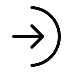 Outline login icon for sign-in and user access points