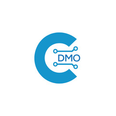 Classic Shield Logo with Stars and DMO Letters – Premium Badge or Security Brand Identity. DMO Letter Logo.
