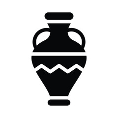 vase glyph icon illustration vector graphic.eps