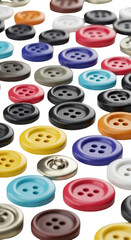 Obraz premium Isolated Buttons PNG Various Shapes Sewing Craft Design Accessories