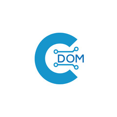Classic Shield Logo with Stars and DOM Letters – Premium Badge or Security Brand Identity. DOM Letter Logo.
