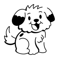 A sketchy style icon depicting pet carrier  
