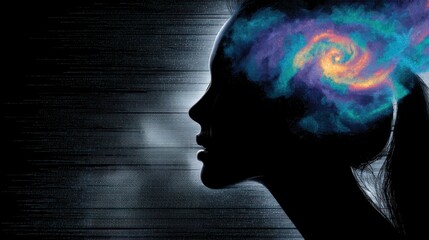 Abstract depiction of emotional pressure, swirling thoughts, and tension, conveying mental strain and psychological weight.