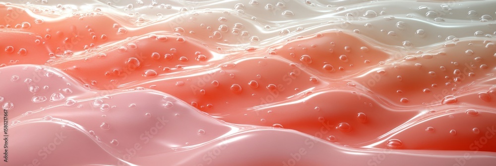 Aufkleber elegant and minimalist gentle pink coral gradient wave texture pattern background for text placement