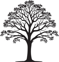 Tree silhouette Vector | Minimalist & Trendy Tree Silhouette Design | Unique & Stylish Tree Artwork for Vector design	
