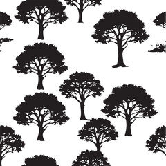 Obraz premium Tree silhouette Vector | Minimalist & Trendy Tree Silhouette Design | Unique & Stylish Tree Artwork for Vector design 