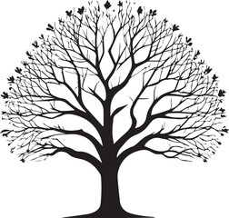 Obraz premium Tree silhouette Vector | Minimalist & Trendy Tree Silhouette Design | Unique & Stylish Tree Artwork for Vector design 