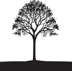 Tree silhouette Vector | Minimalist & Trendy Tree Silhouette Design | Unique & Stylish Tree Artwork for Vector design	
