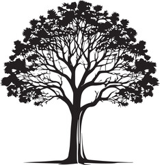 Tree silhouette Vector | Minimalist & Trendy Tree Silhouette Design | Unique & Stylish Tree Artwork for Vector design	
