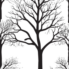 Tree silhouette Vector | Minimalist & Trendy Tree Silhouette Design | Unique & Stylish Tree Artwork for Vector design	
