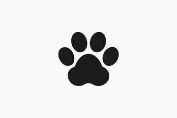animal paw print wildlife glyph black