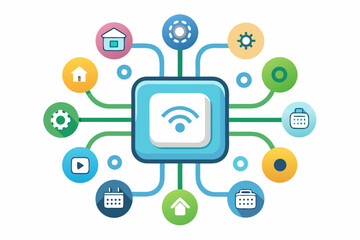 central smart home hub device multi icon