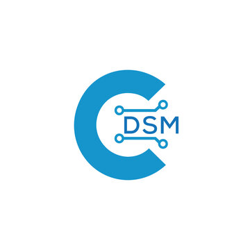 Classic Shield Logo with Stars and DSM Letters &ndash; Premium Badge or Security Brand Identity. DSM Letter Logo.
