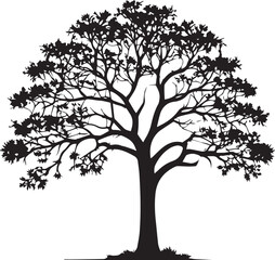 Tree silhouette Vector | Minimalist & Trendy Tree Silhouette Design | Unique & Stylish Tree Artwork for Vector design
